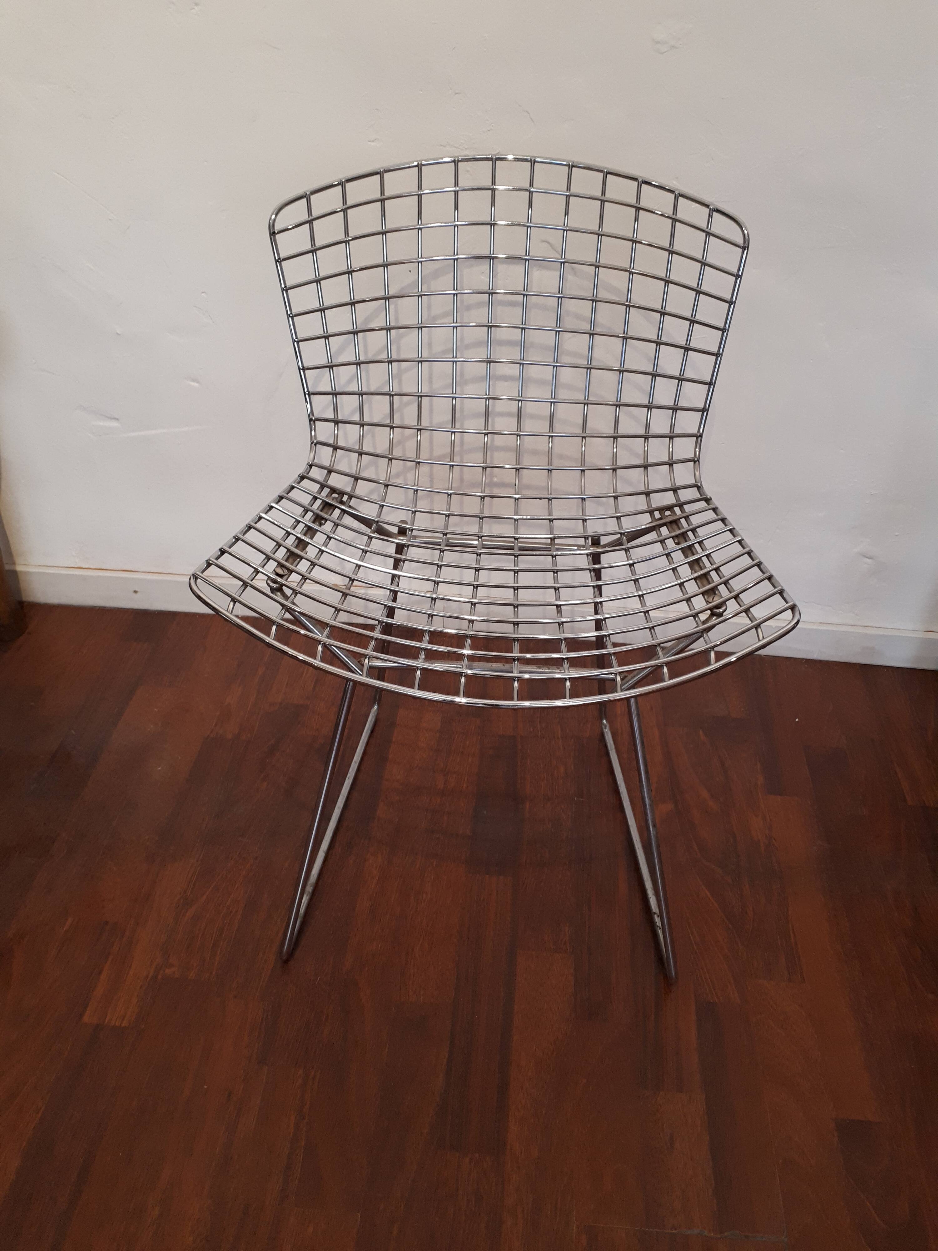 Chair "wire" Harry Bertoia ed.  Knoll chrome