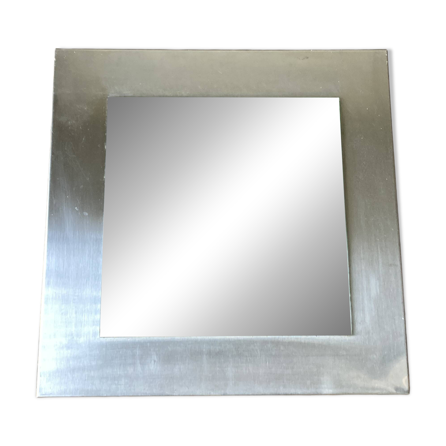 1970s space age steel mirror