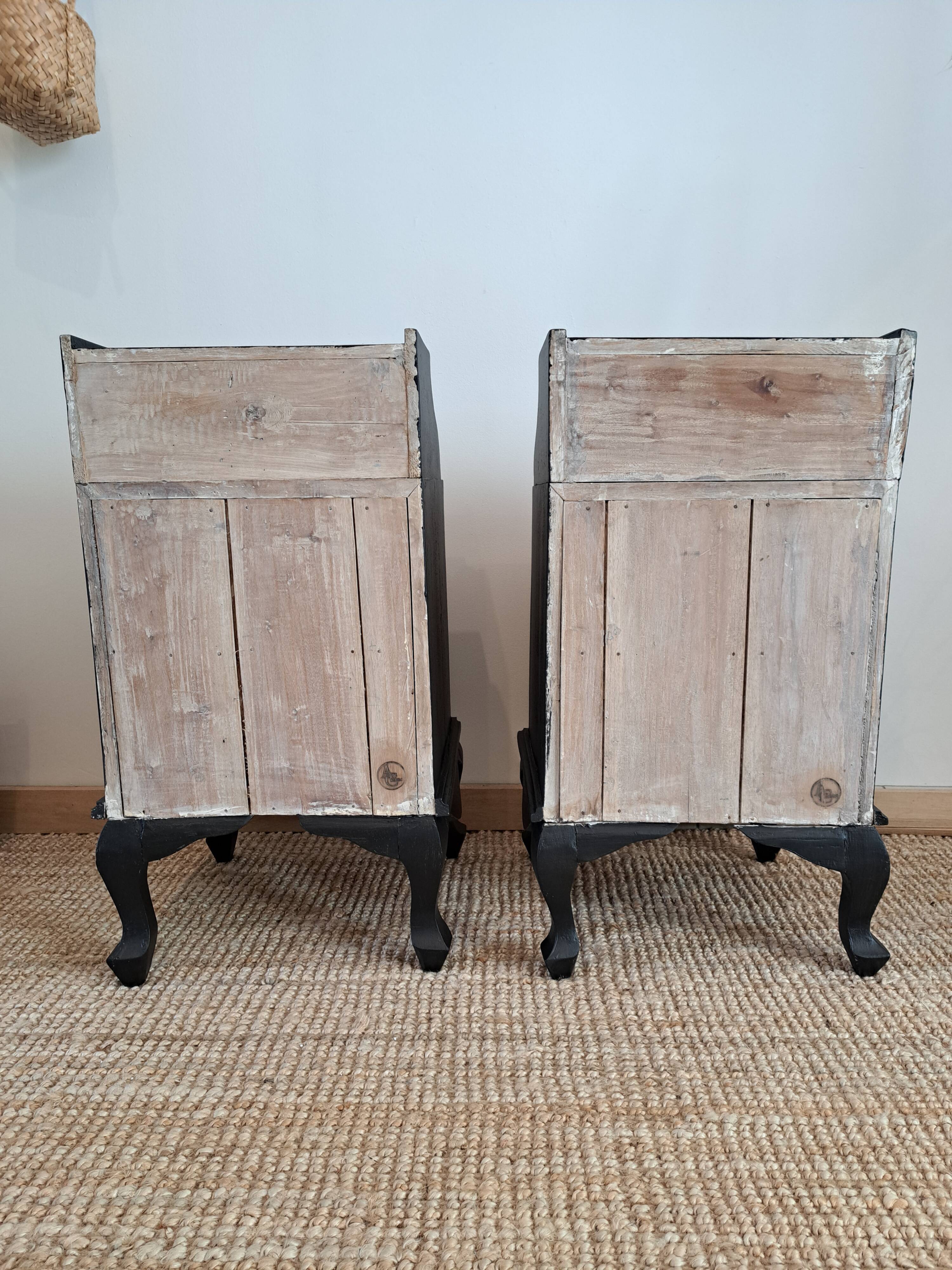 Pair of stylish bedside tables