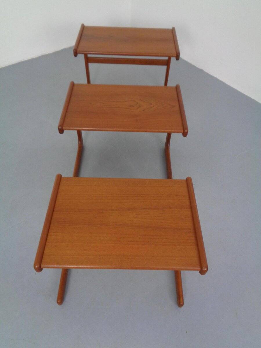 Danish Teak Nesting Tables from Salin Nyborg, 1960s, Set of 3