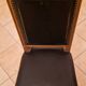 Antique Louis XVI style chair in solid wood and patinated leather.