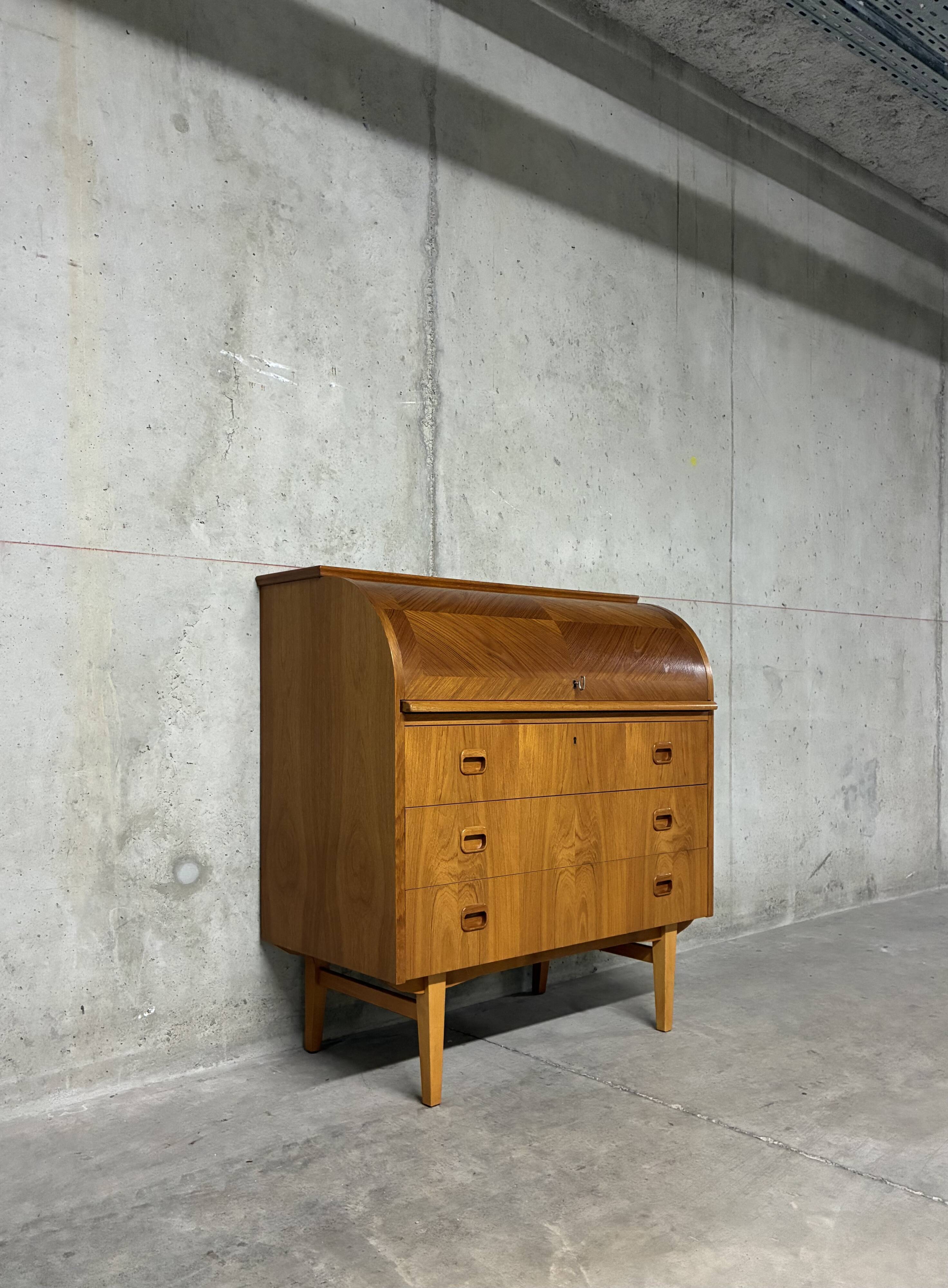 Vintage Scandinavian secretary cabinet from the 1960s.