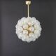 Spectacular Sputnik chandelier with snow glass balls, Doria, Germany, 1970s.