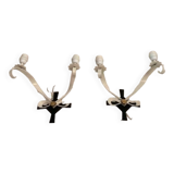 Pair of 1940 wall lights attributed to René Drouet