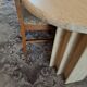 Table manger travertin.