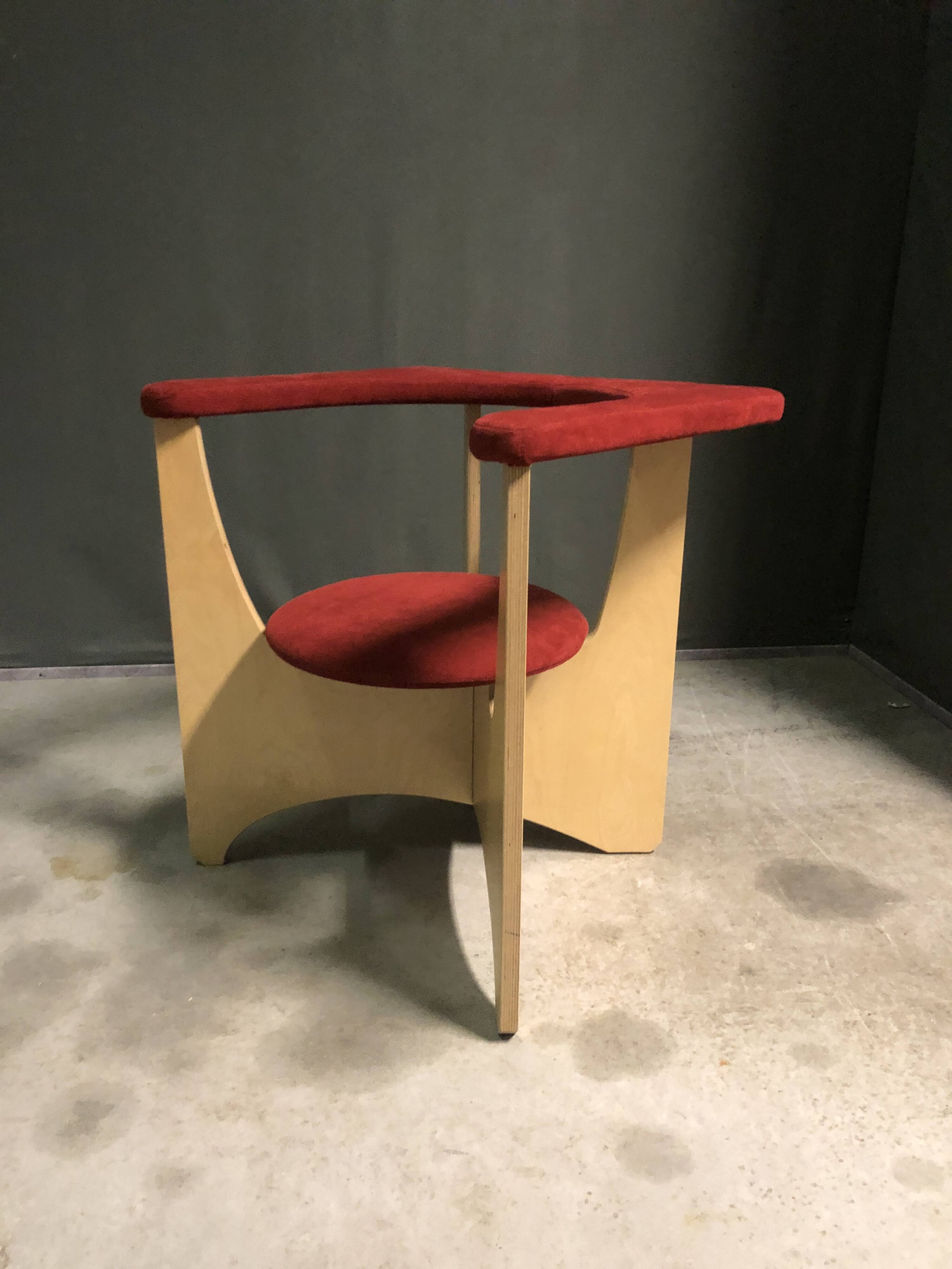 1980's plywood lounge chair