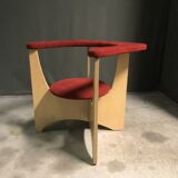 Chaise en contreplaqué des années 1980