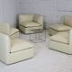 Set of 5 leather armchairs, France 80