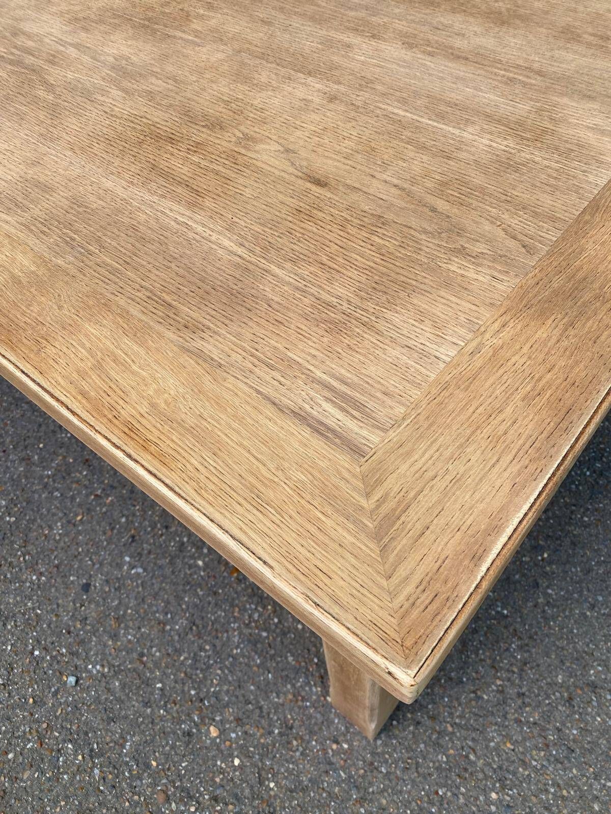 Renovated farmhouse dining table in raw wood from the 20th century 185cm