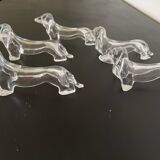 Porte couteaux teckels transparents
