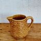 Pichet Digoin Sarreguemines woven basket effect caramel vintage