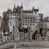 Art Deco decorative dish Creil and Montereau Choisy-le-Roi Château d'Amboise