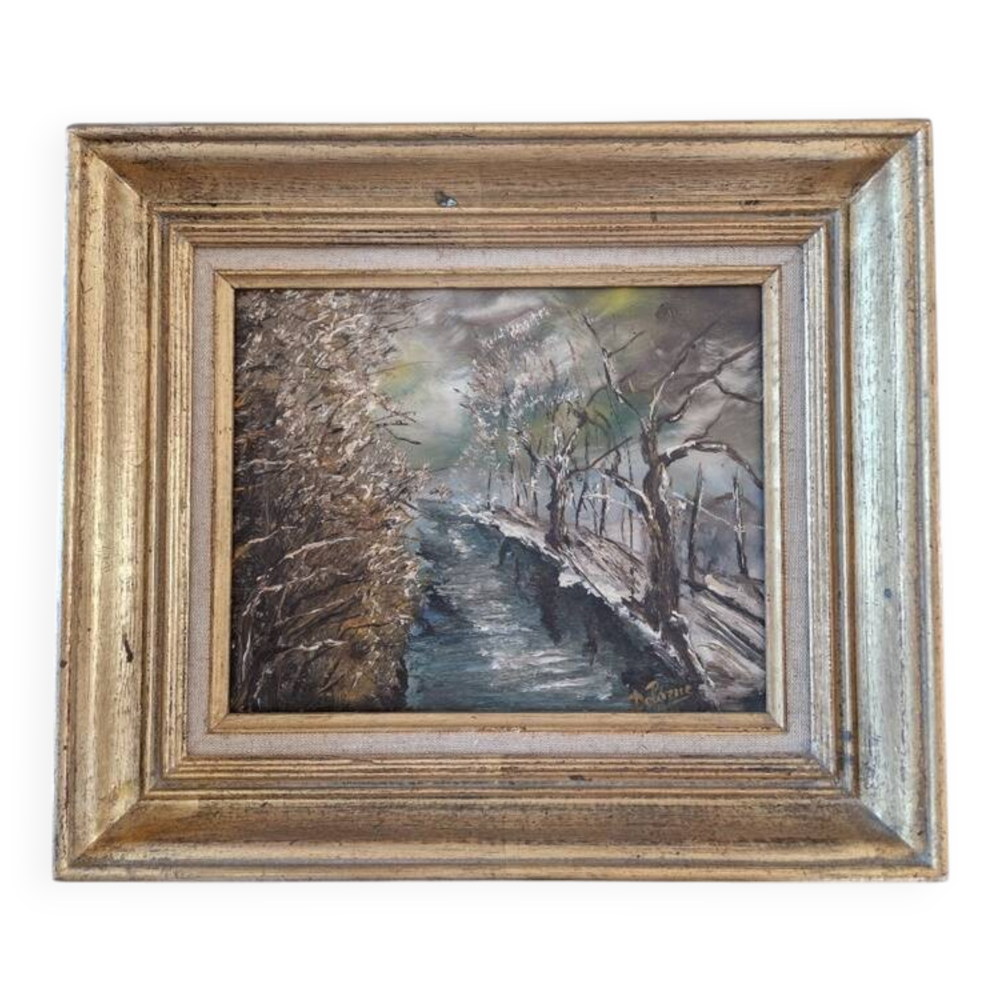 Lucien Delarue (1925-2011) - Oil on canvas - Path in Sologne