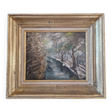 Lucien Delarue (1925-2011) - Oil on canvas - Path in Sologne