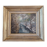 Lucien Delarue (1925-2011) - Huile sur toile - Chemin en Sologne