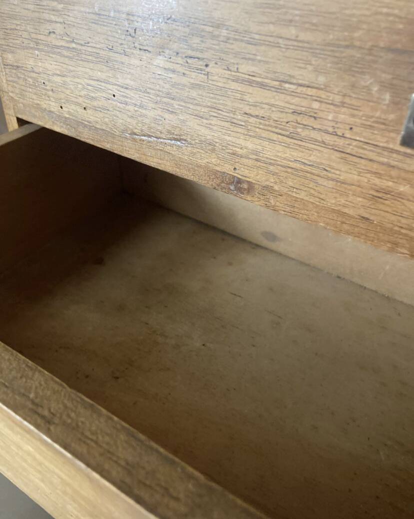 Antique piece of furniture with walnut drawers to hang