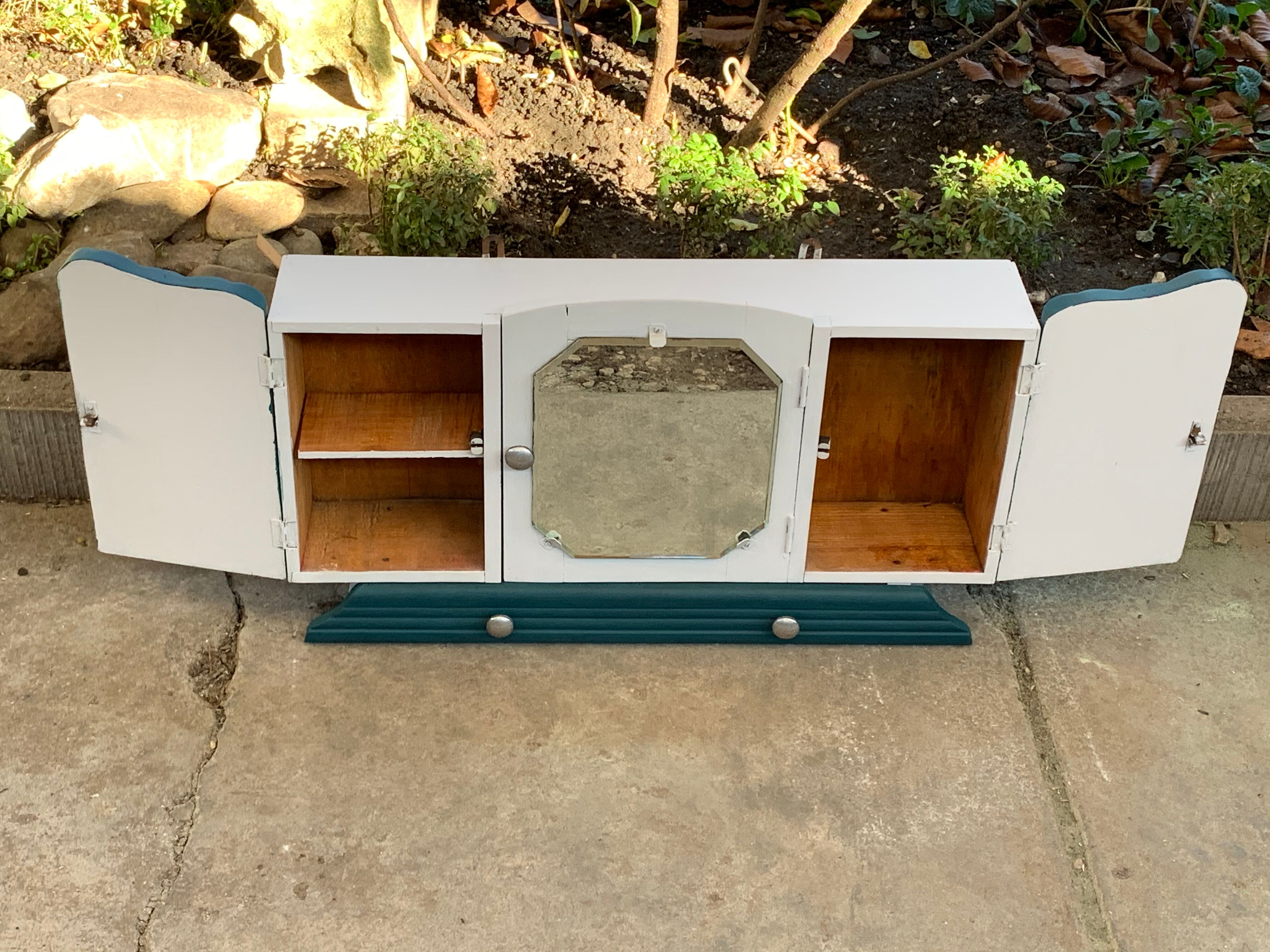 Art deco pharmacy cabinet