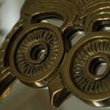 Miroir de table hibou en laiton vintage