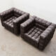Josef Hoffman pair of Kubus lounge chairs for Wittmann Austria 1910/2011