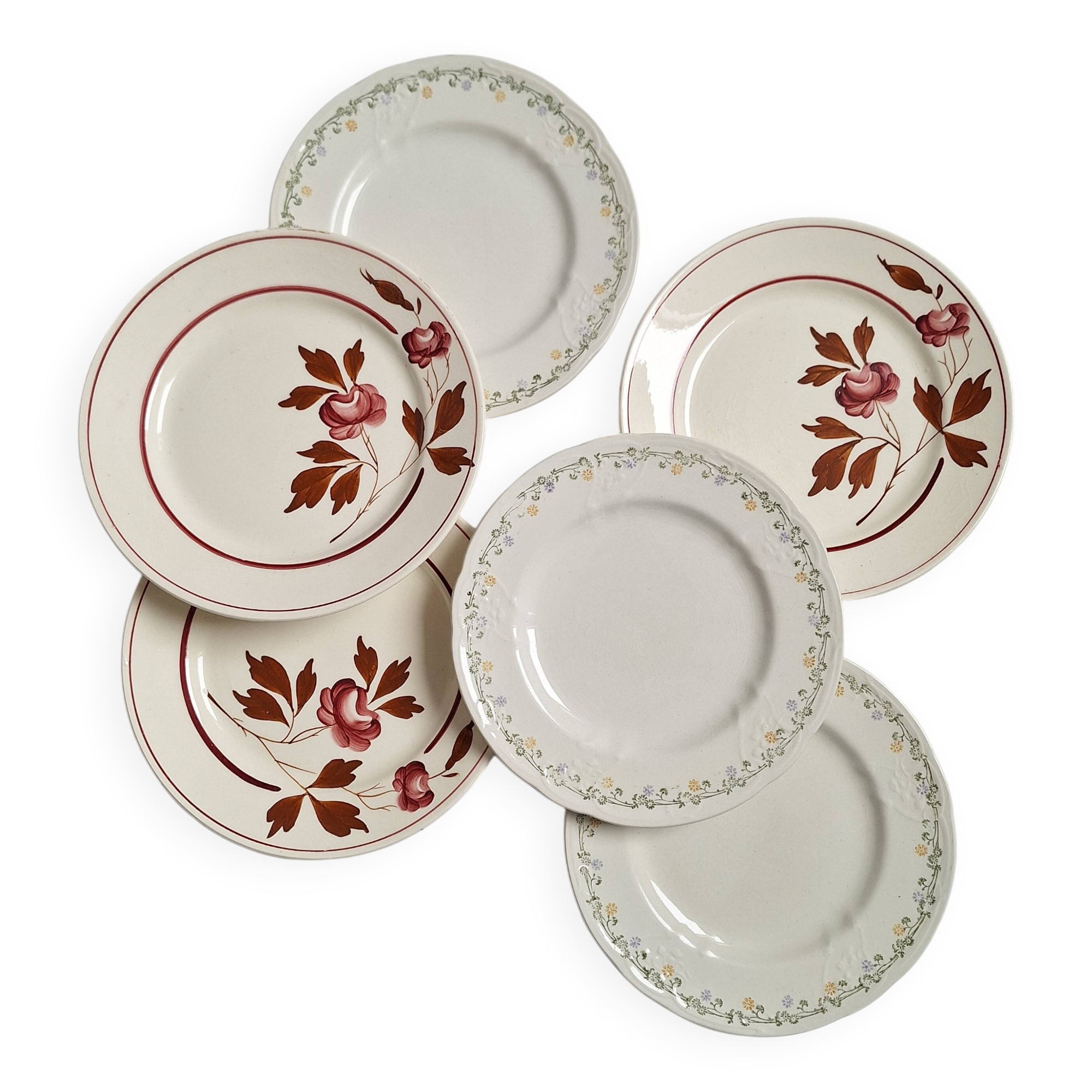 Longwy Luneville dessert plates