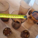 Service de Verres Vintage Ambrés (Carafe + Gobelets) #PIMR