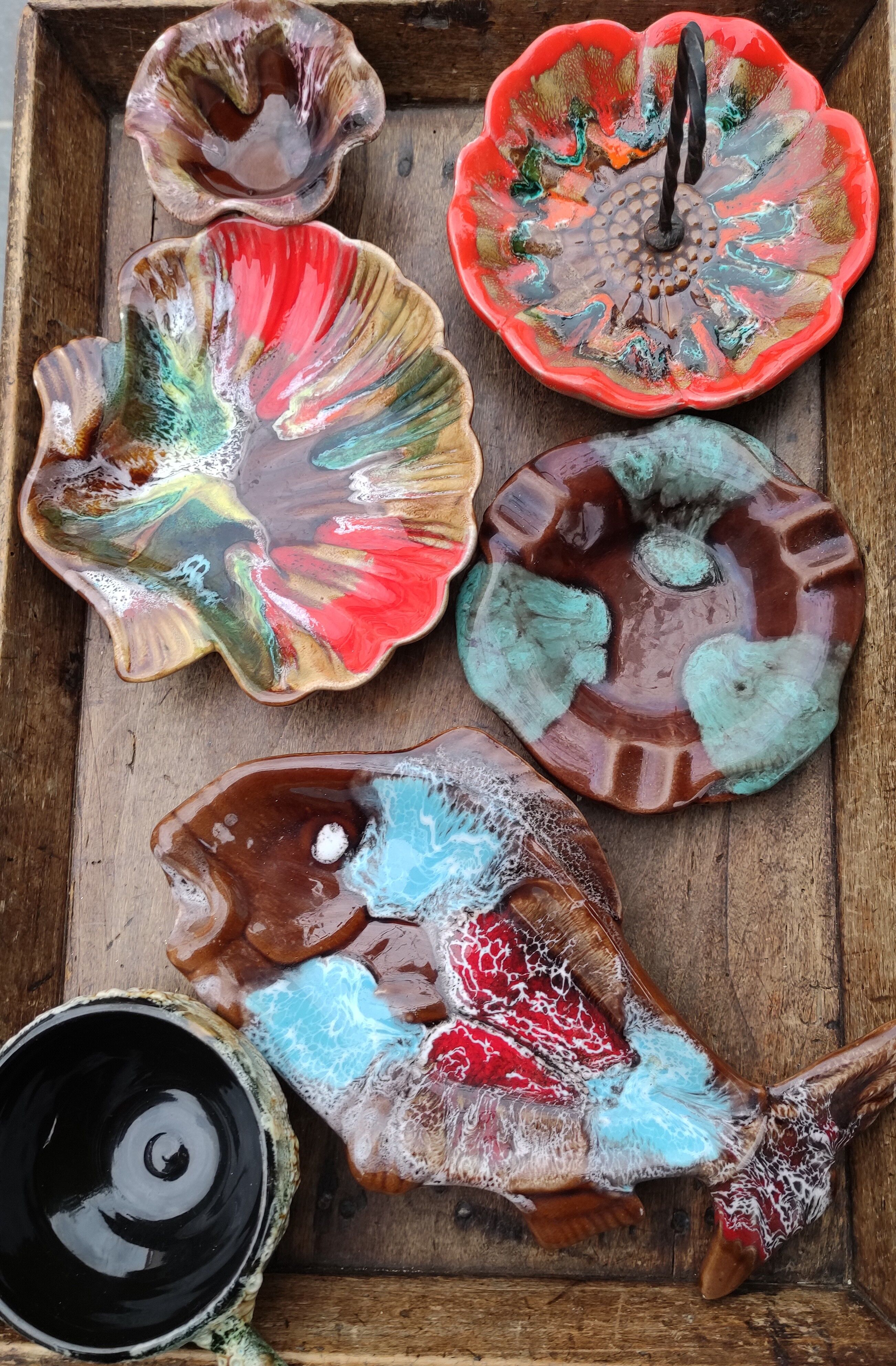 Set of five maritime ceramics from Vallauris