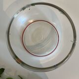 Flowered glass jar