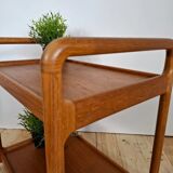 Danish teak serving trolley – Mid-century modern service cart, 1960s