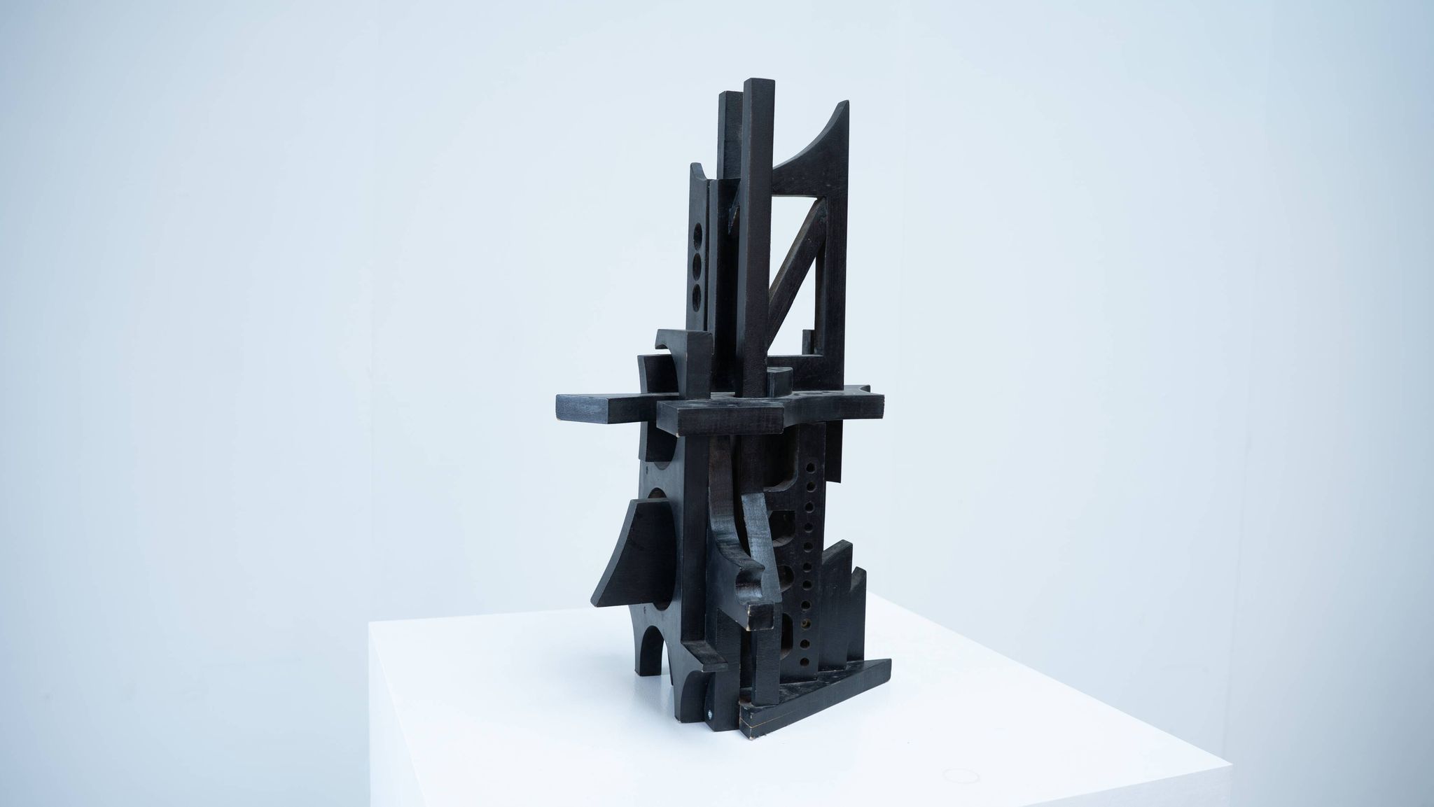 Abstract Italian wooden sculpture