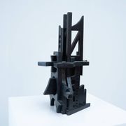Abstract Italian wooden sculpture