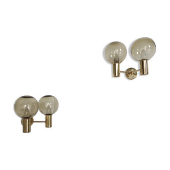 Pair of wall lamp by Hans-Agne Jakobsson for Markaryd, Sweden