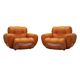Ensemble de fauteuils orange, design Space Age, années 1960, production : Italie