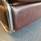 Beka-france convertible armchair in brown leather – chrome structure – 1970s