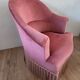 Fauteuil crapaud rose