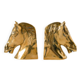 paire de serre-livres en laiton doré, modèle Cheval, 1950