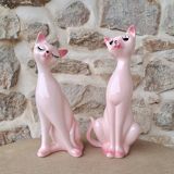 Vintage ceramic cat statue