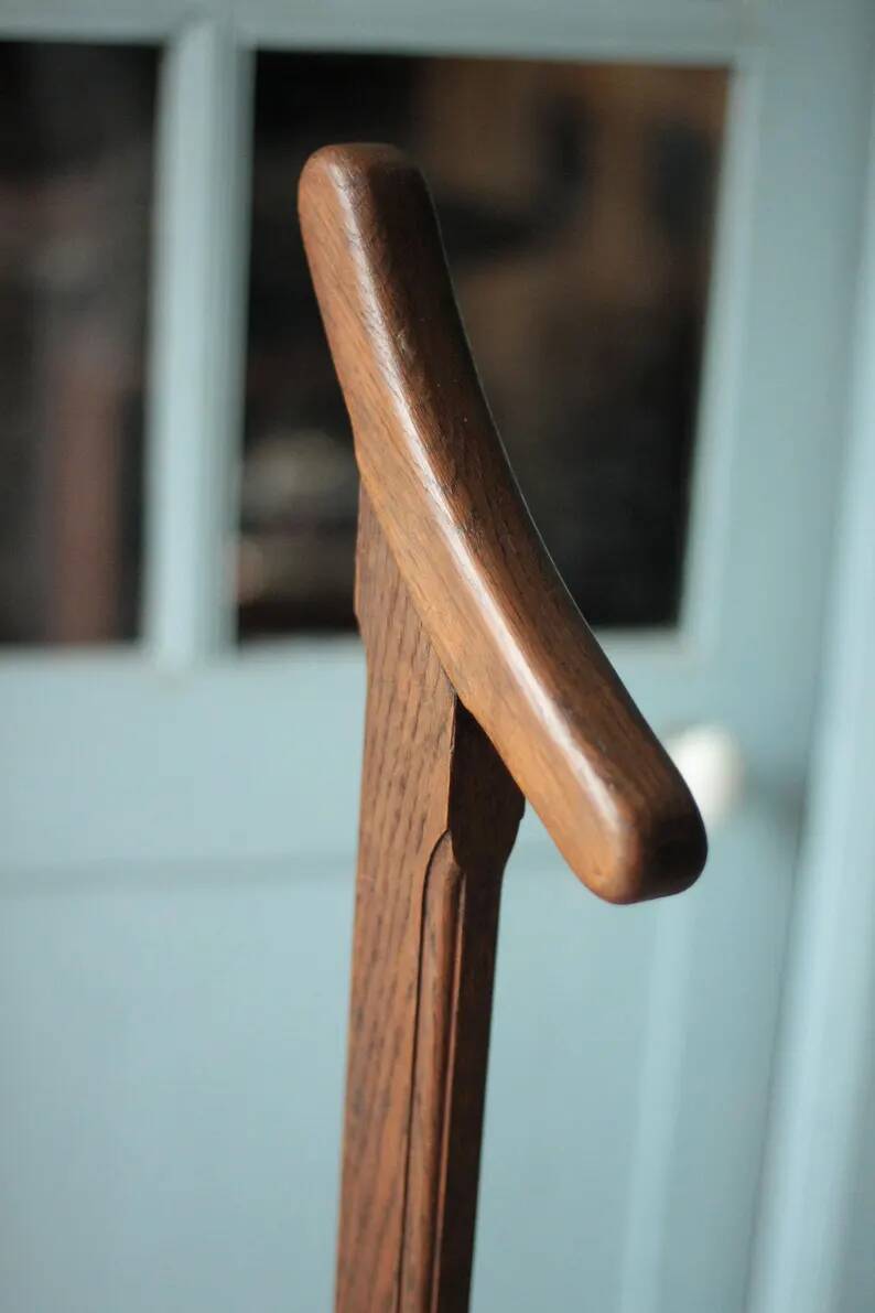 Wooden step stool for vintage library, stepladder, furniture for library, decor