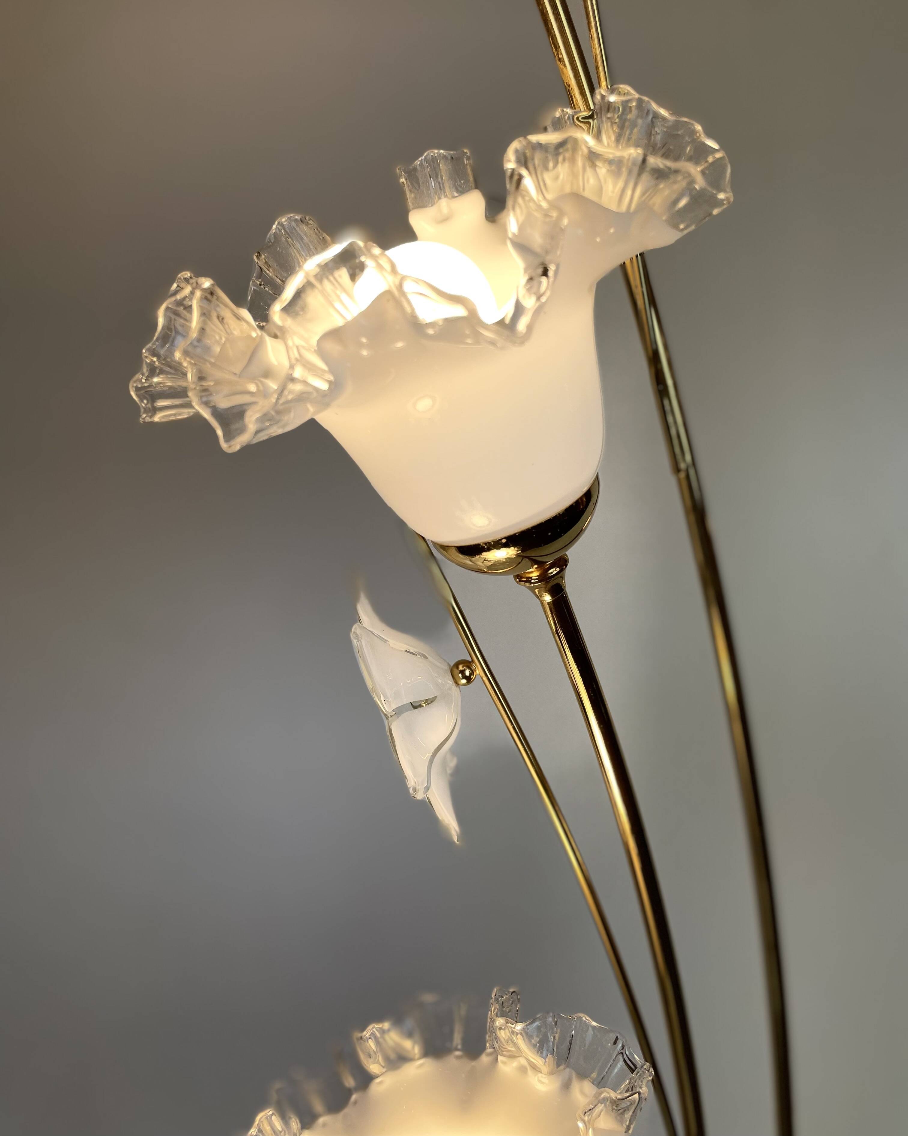 Golden Murano Floor Lamp, 1980s