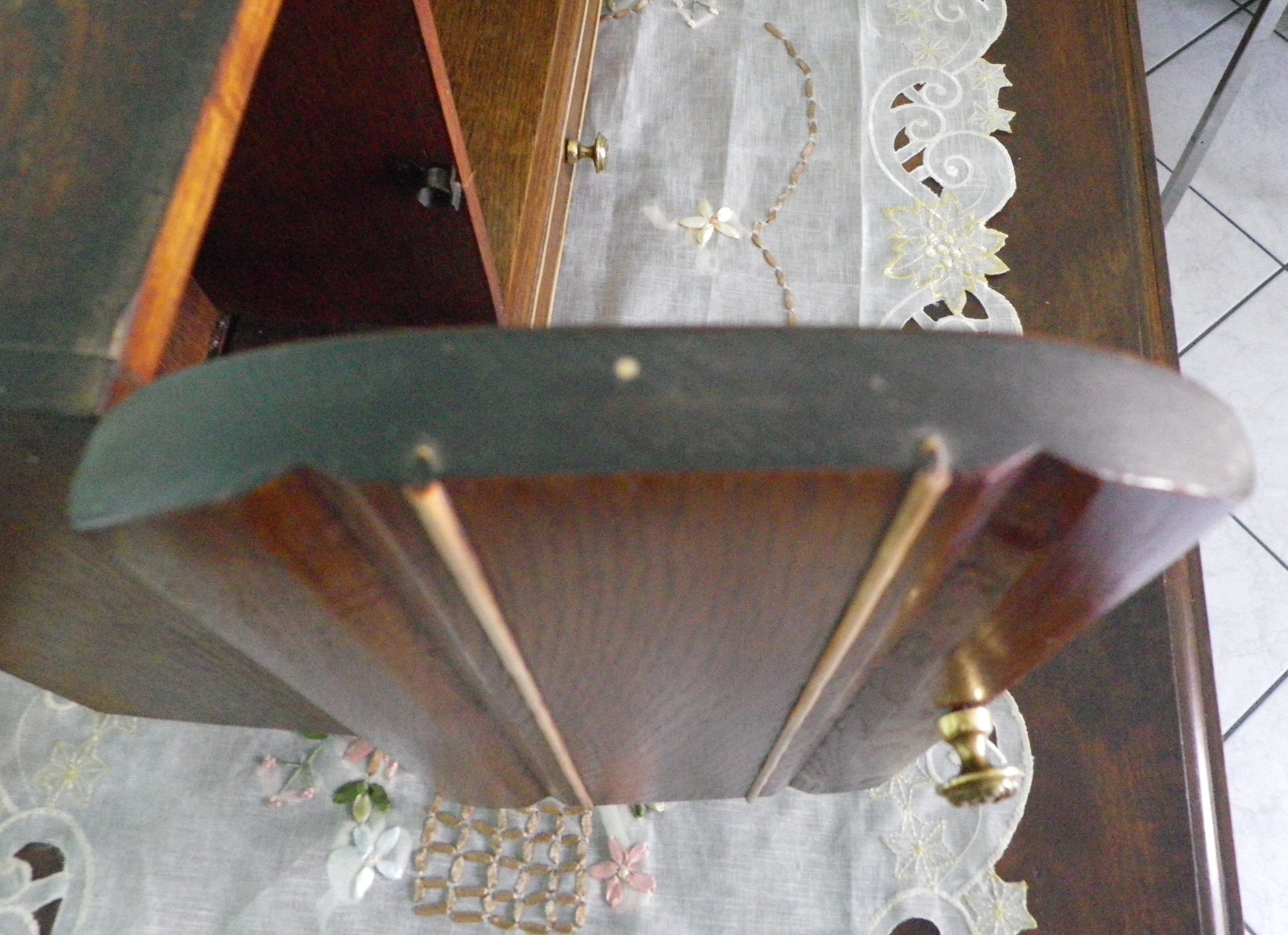 Art Deco extra furniture 1920/1940 to install or fix, wooden, central mirror, 2 doors, 1 drawer