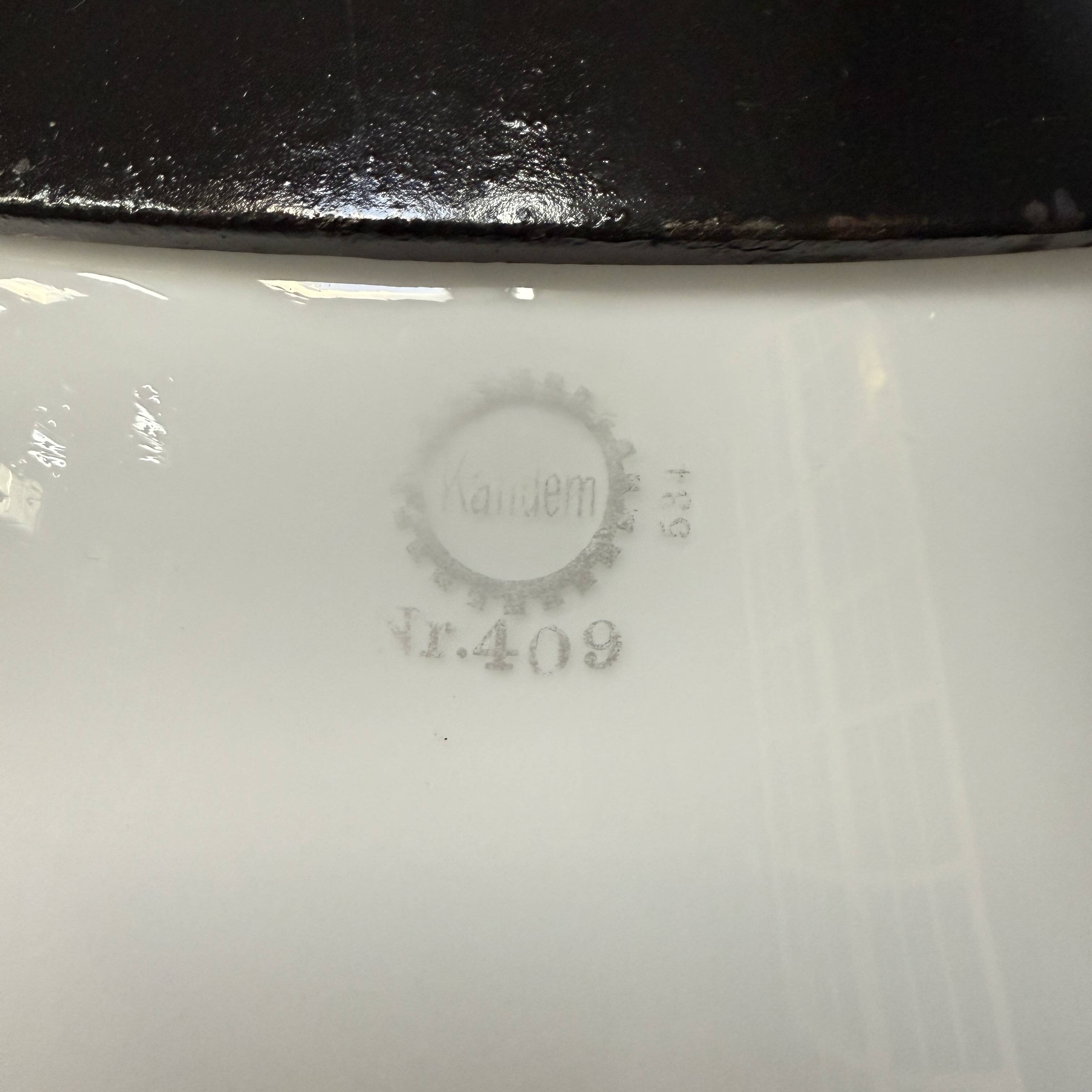 Opaline glass Kandem pendant lamp model 409