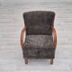 1960s, completely reupholstered Danish art deco armchair, genuine sheepskin "Wellington".