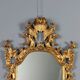 Antique carved and gilded wooden mirror, Italy, late 19th century.