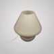 Mushroom Table Lamp Murano Glass White Spiral Modern Design 1970