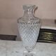 Cristallerie saint louis - vase balustre sur piédouche en cristal taillé en pointe de diamant signe