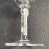 6 glasses with white wine crystal blown and cut xxth
