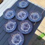 7 assiettes à dessert anglaises