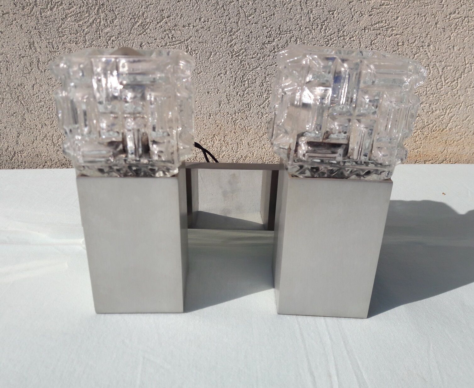 Pair of 70's wall lamps