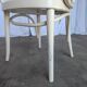 Vintage Thonet Style Dining Chair: White Beech Bentwood Cane Seat