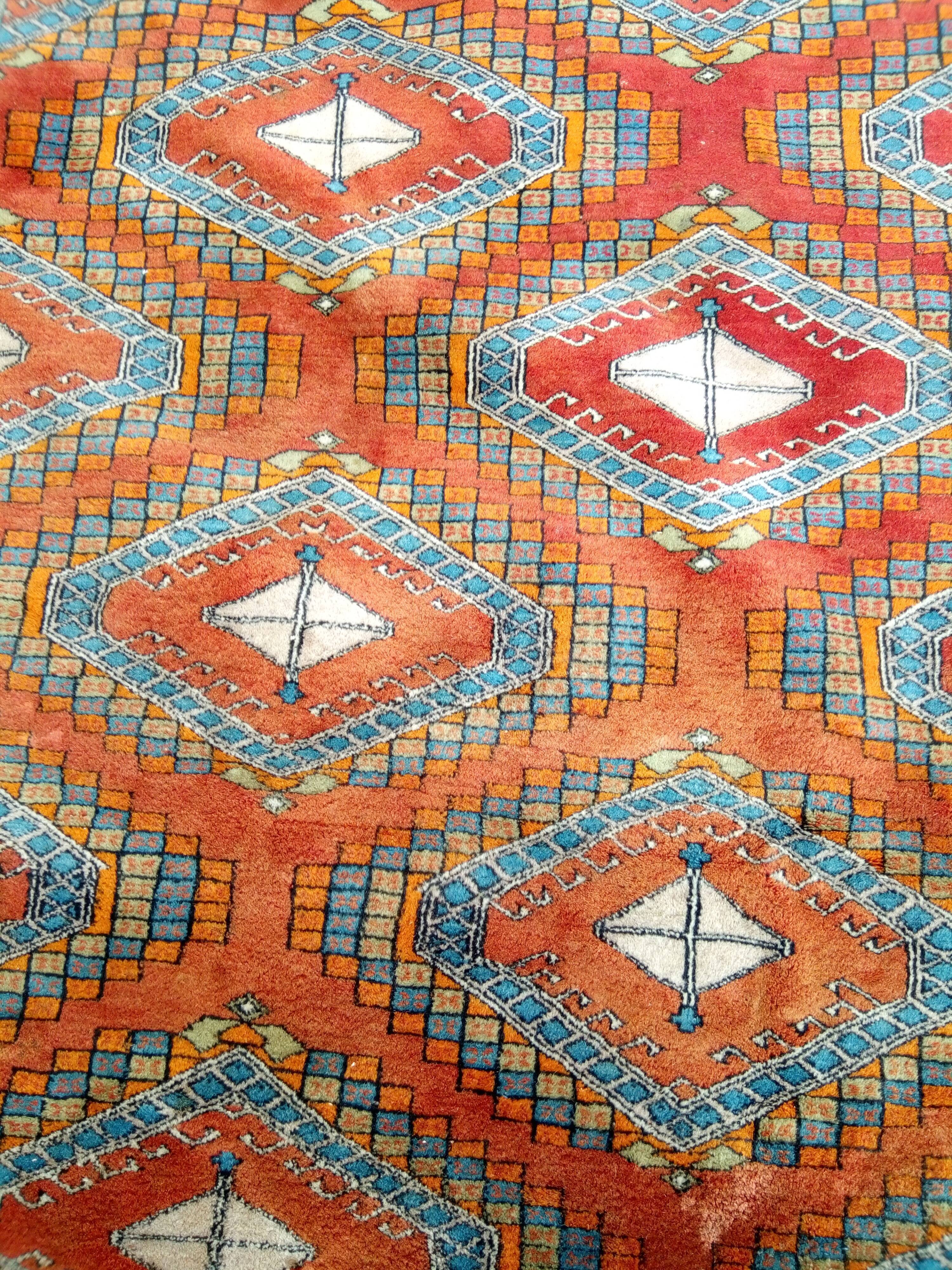 Old oriental rug made hands 280x195cm