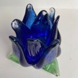 Glass flower candlestick